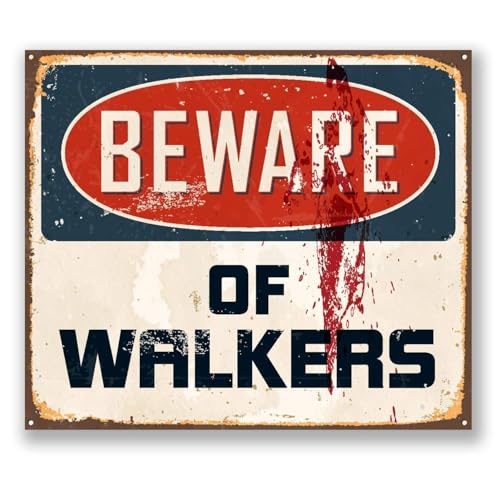 Beware of Walkers Zombie Walking Dead Round Metal 0.75" Lapel Pin Hat Shirt Pin Tie Tack Pinback3