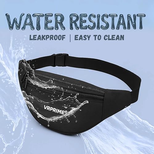 Image of Waist Bag for Men (Small Black) | Fanny Waist Pouch Pack, Travel Side Sling, Running & Riding a Bike
