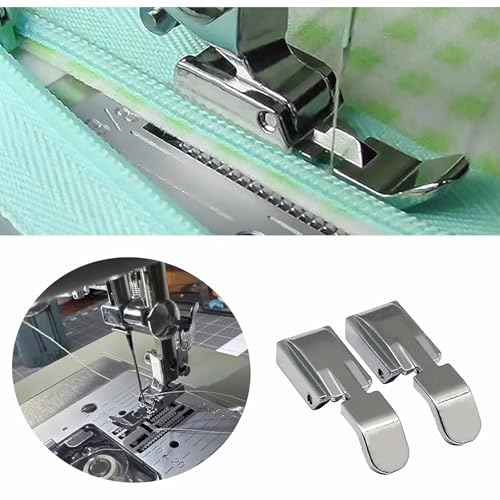 2 pies prensatelas para cremalleras para máquina de coser miniatura 6
