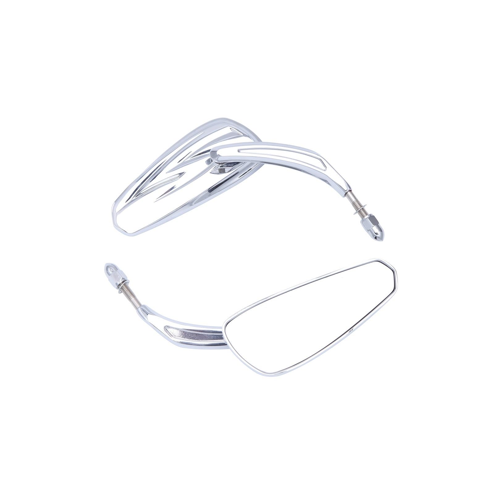Rétroviseurs latéraux aluminium chrome pour moto Harley Davidson Street Glide