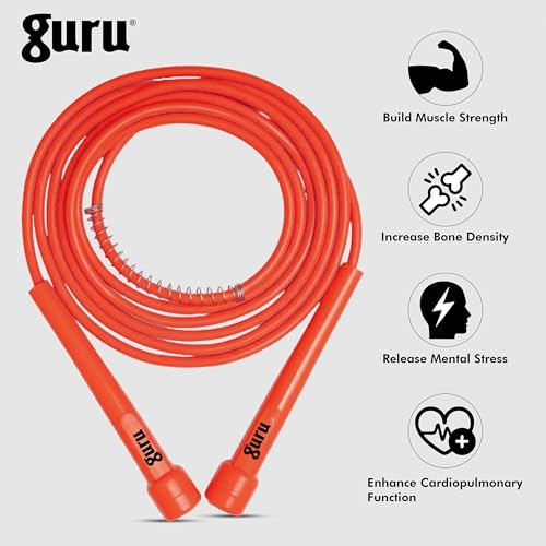 Image of GURU Skipping Rope, Adjustable Jumping Rope For Men & Women & For Kids Ideal For Gym /Exercise Rope For Workout