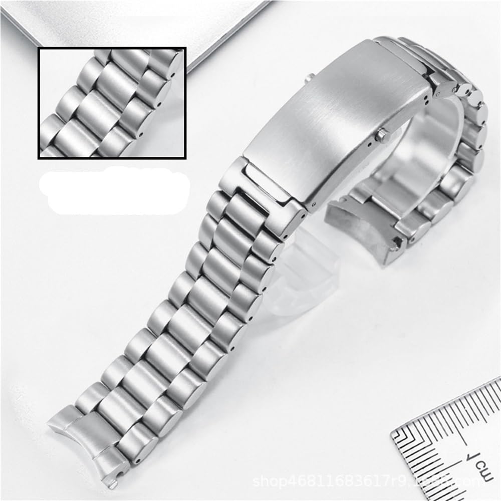 Masywny pasek stal nierdz. z zakr. końcami do Omega Seamaster 300