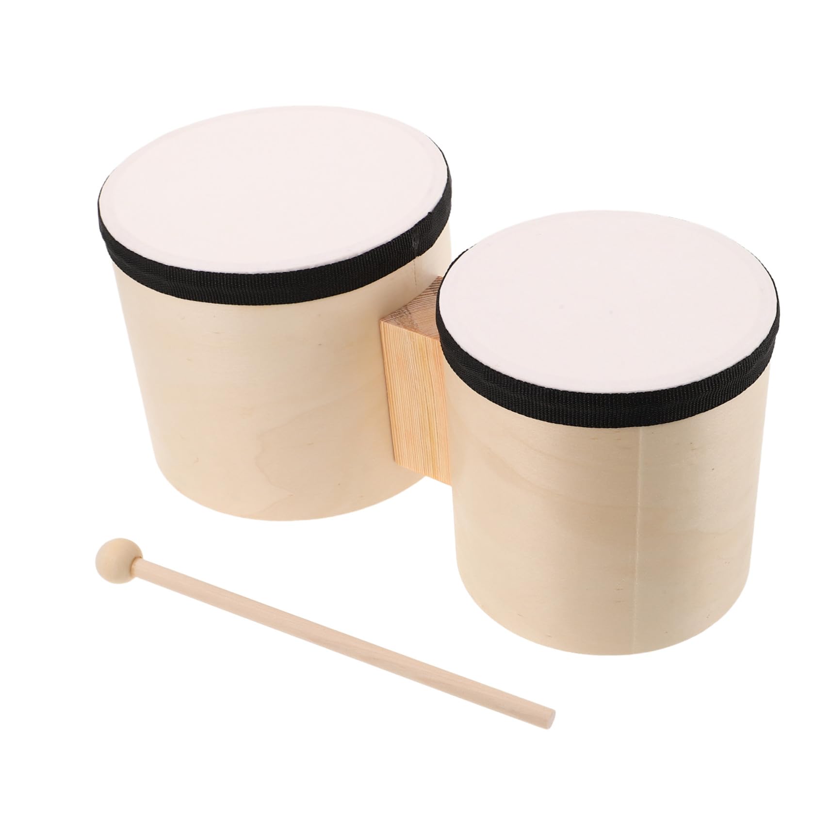 BESPORTBLE Bongos Legno con Bacchette e Tamburelli Mano Strumenti Percussioni Leggeri Portatili per Principianti Apprendimento Musicale Outdoor