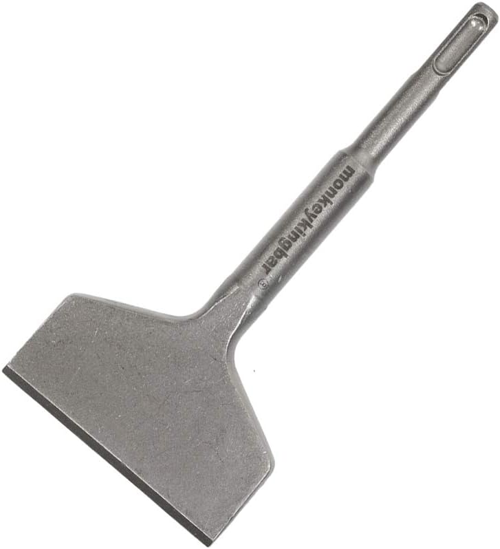 Monkey King Bar - 6.5" x 3" SDS Thinset Scraper & Tile Scraper Chisel - Works with SDS Plus Rotary & Demolition Hammers