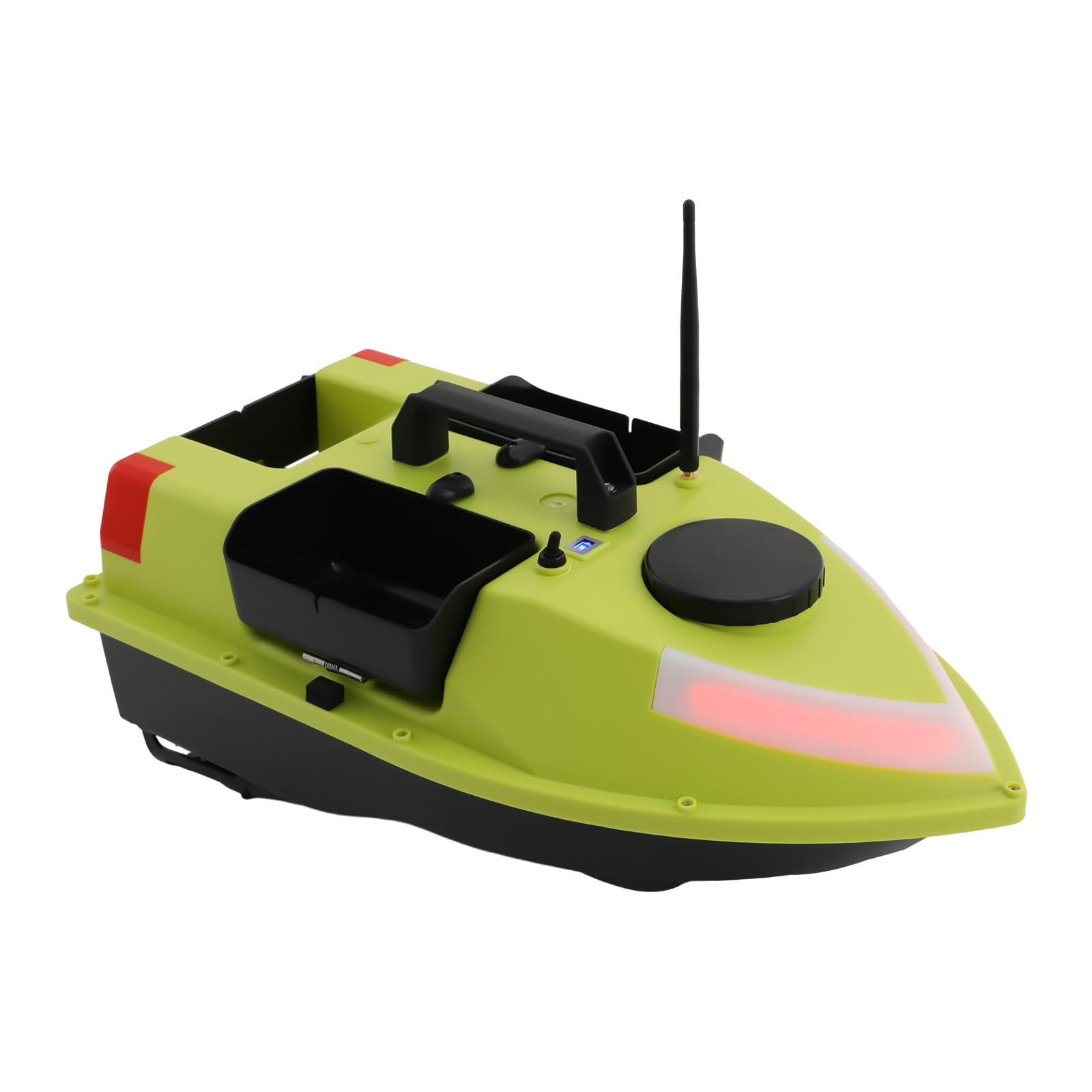Angelköder Boot 600M RC Futterboot Fernsteuerung Fischköder Boot 3 Köderboxen LED Navigationslicht Ferngesteuertes GPS Futterboot Angelköderboot für Nachtangeln Karpfenangeln