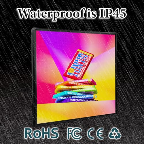 Image of P6 40x40 Inch Outdoor LED Display Screen IP45 Weatherproof Commercial Digital Sign HD Video /Image Billboard for Advertising, Stores, Restaurants, Stadiums Easy Install Scrolling LED Panel