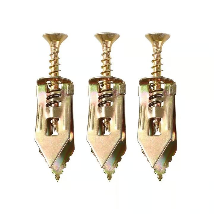 Mechanical Fastener Drywall Expansion Anchors with High Strength Zinc Screws Kit, 100-Piece Kit (12x30mm Anchors + 4 * 35mm Screws)