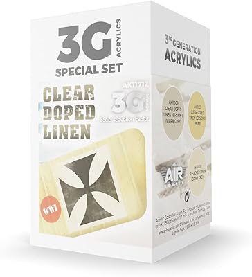 AK Acrylics 3Gen Aircraft Set AK11712 Clear Doped Linen Set 3G (3x17ml)