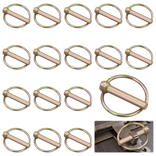 Lot de 17 goupilles pliantes avec anneau, fiche pliante, M8, goupilles de sécurité galvanisées