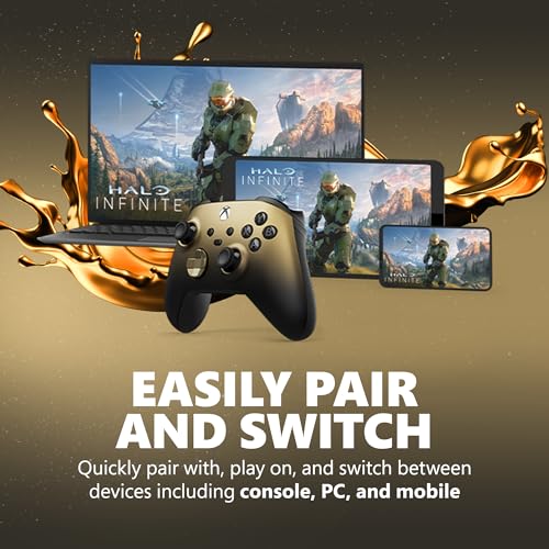 Xbox Wireless Controller Gold Shadow Special Edition for Xbox Series X|S, Xbox One, and Windows Devices