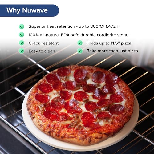 Pierre à pizza pour four et gril Nuwave 29 cm en cordiérite naturelle durable
