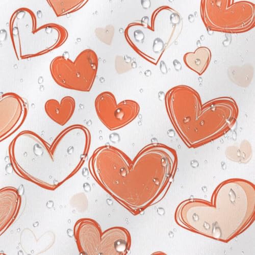 Rideau de douche textile imperméable rose 150x180 avec ourlet lesté - 6