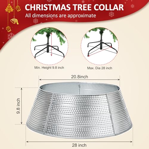Brightown BT-TC Metal Christmas Tree Collar, 28 Inch Diameter Christmas Tree Collar Skirt Base Stand Protection From Pets thumb #1