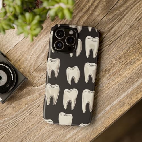 Coque iPhone 16 Pro Max rigide mate motif dents blanches protection - 4
