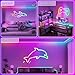 RCUICA 16.4FT LED Neon Rope Lights Waterproof with Smart App Control Remote,DIY Scene Modes,Music Sync hronization,Eaves Lights for Garden Decor,Deck,Christmas