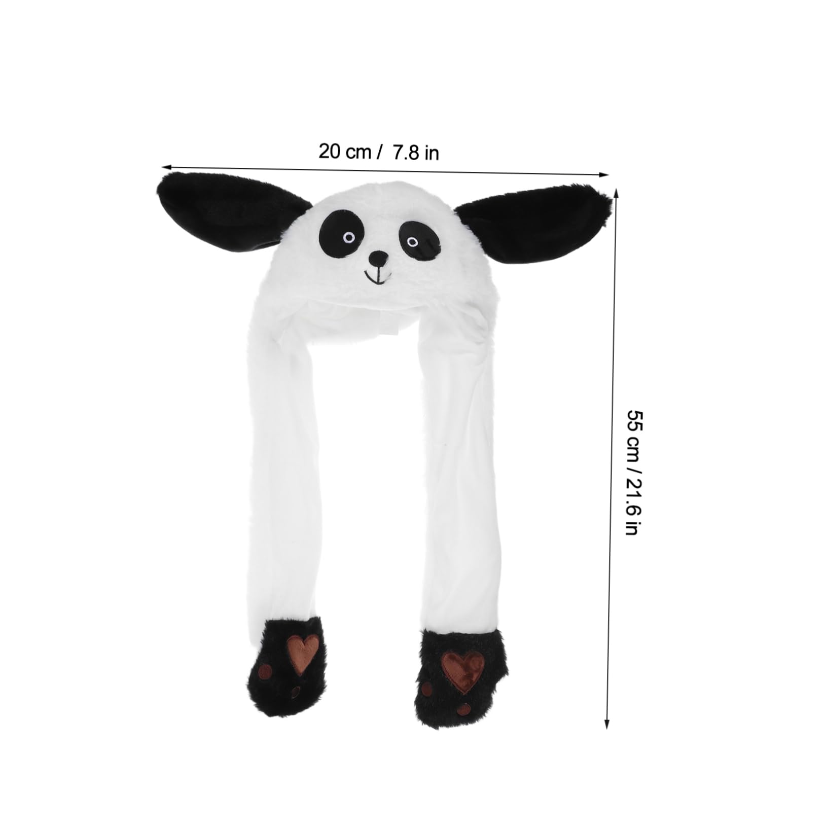 Toddmomy 1Pc Plush Panda Moving Ears Hat Funny Cartoon Dress Up Accessory for Adorable Party Hat with Jumping Ears for Halloween Christmas Carnival Celebrations