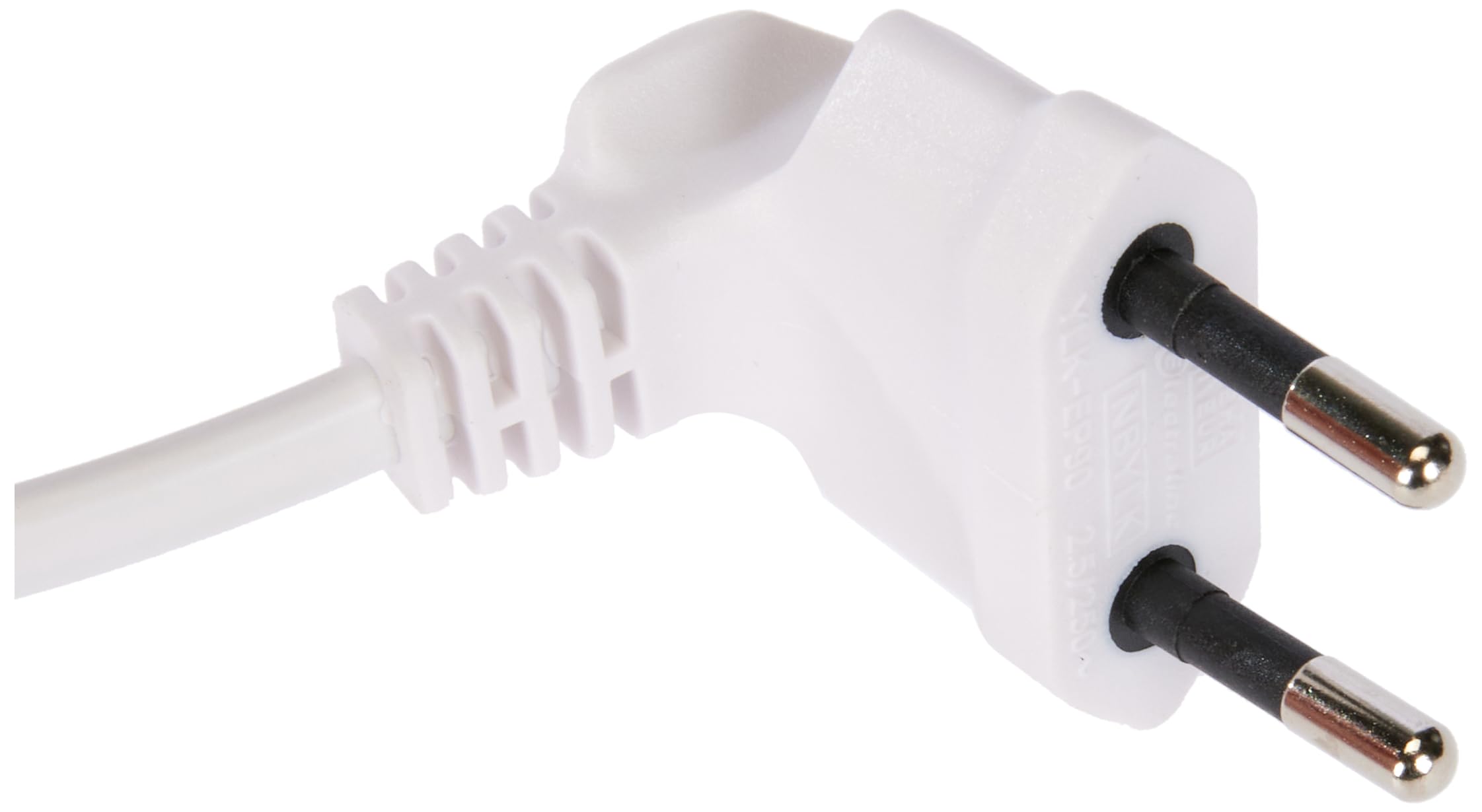 HAMA Cordon Alimentation Coudé Des 2 Côtés, Fiche Euro, Forme En 8/C7, 3 M