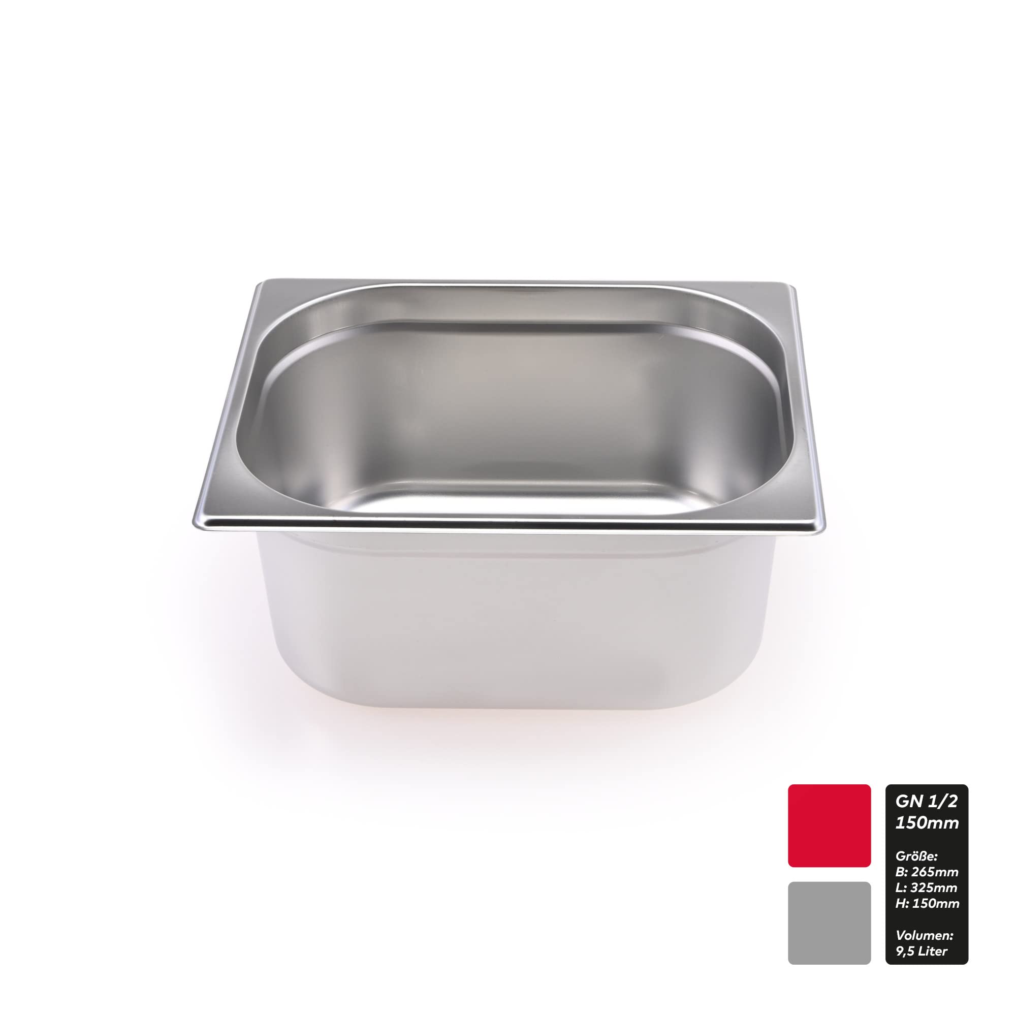 GN Behälter Gastronorm 1/2 Edelstahl (150 Millimeter)