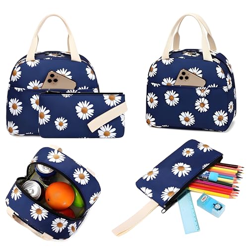 Image of 17-Inch School Backpack Set for Girls (3-in-1: Backpack + Lunch Bag + Pouch) | Padded Laptop Sleeve (Fits up to 16″) & Padded Shoulder Straps | Perfect for School, College & Travel