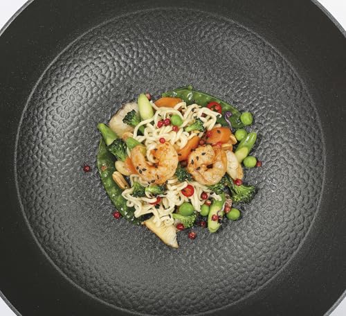 Wok en fonte émaillée induction 28 cm Küchenprofi poêle noire - 5
