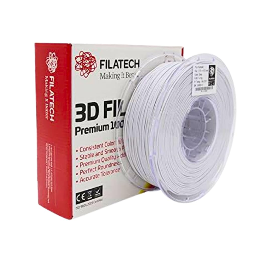 Filatech PLA Filament 1.75mm Grey - 1kg Spool - Made in UAE - PLA 3D Printer Filament with Consistent Diameter +/-0.03mm - PLA for Precise Printing