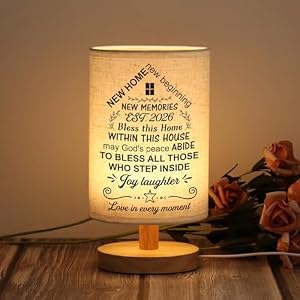 WSYEAR House Warming Gifts New House Decor, Table Lamp Best Housewarming Gifts 2026 New Home Gift Ideas Women Couple, New Home New Adventure New Memories