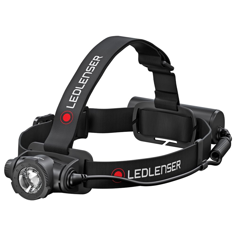 Ledlenser H7R Core latarka LED, 1200 lumenów, ładowana akumulatorem litowym, IP67, z możliwością ogniskowania, bezstopniowe ściemnianie, stałe światło, zasięg światła 260m