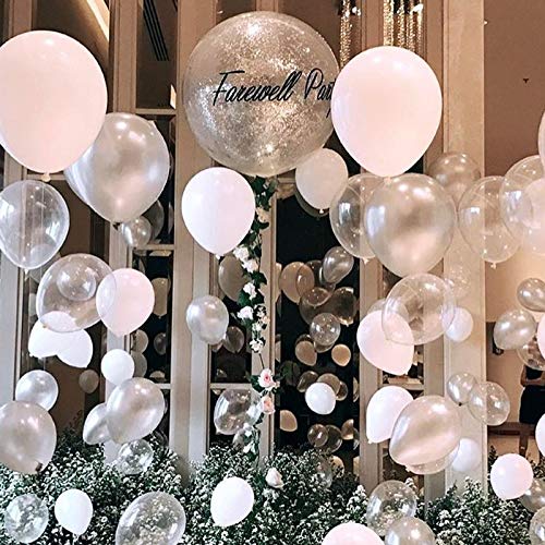 Image of Clear Balloons,100 Pcs 5 Inch Mini Matte Latex Balloons for Balloon Garland Arch, Birthday Decoration, Wedding Party, Baby Shower Decorations