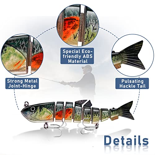 image for Keenjorika Fishing Lures Multi Jointed Fish Fishing Kits, Slow Sinking