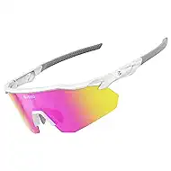 suoso Sports Cycling Sunglasses for Men: Lightweight UV Protection Polarized Sun Glasses for Youth Baseball Softball Running