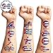 96 PCS Cuban Flag Pre-Cut Temporary Tattoos Cuba Birthday Party Decorations Favors Supplies Decor Havana Nights National Country World Pennant Flags Stickers For Boys Girls Gift School Prizes Rewards