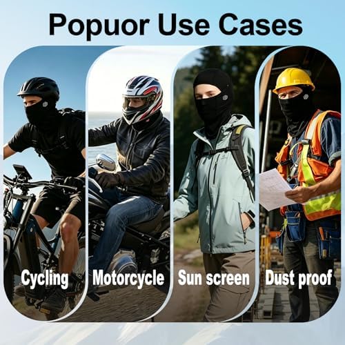 2Pcs Balaclava Face Mask for Men Women, Lightweight Breathable Quick Dry Summer Cooling UV Protection Sun Hood for Motorcycle Cycling Running Hiking Fishing Outdoor — view 4