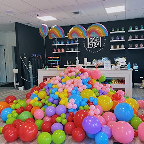 Bezente RAINBOW BALLOONS Assorted Rainbow Latex Balloons, 100 Pack 12 Inch Round Helium Bright Color Balloons For Birthday Baby Shower Wedding Party Decorations thumb #6
