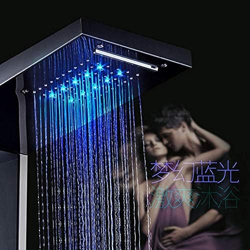 Columna de Ducha Digital con Pantalla de Temperatura, Torre de Ducha de Acero Inoxidable, Panel de Ducha con Chorro Cascada y Masaje miniatura 5