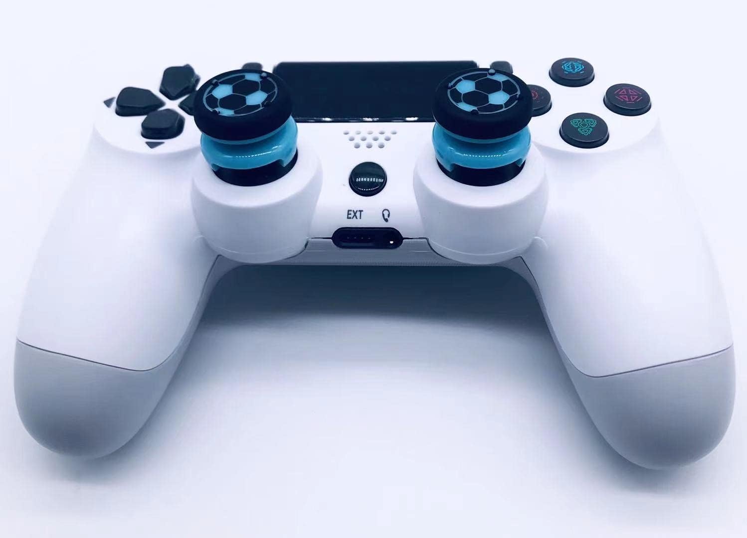 for Playstation 4 PS4 Xbox 360 PS3 Silicone Analog Extender Thumb Grip Cover Joystick Cover Thumb Stick Cover Plus Height Rocker Cover (Sky Blue)