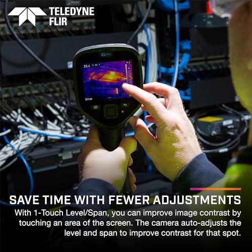 Image of FLIR E5 Pro - Commercial Thermal Imaging Camera with Wifi. High Resolution Infrared Camera with FLIR Ignite Cloud | Infrared camera, -20 to 400C, MSX, 9Hz, Li-Ion battery, case, commercial inspection