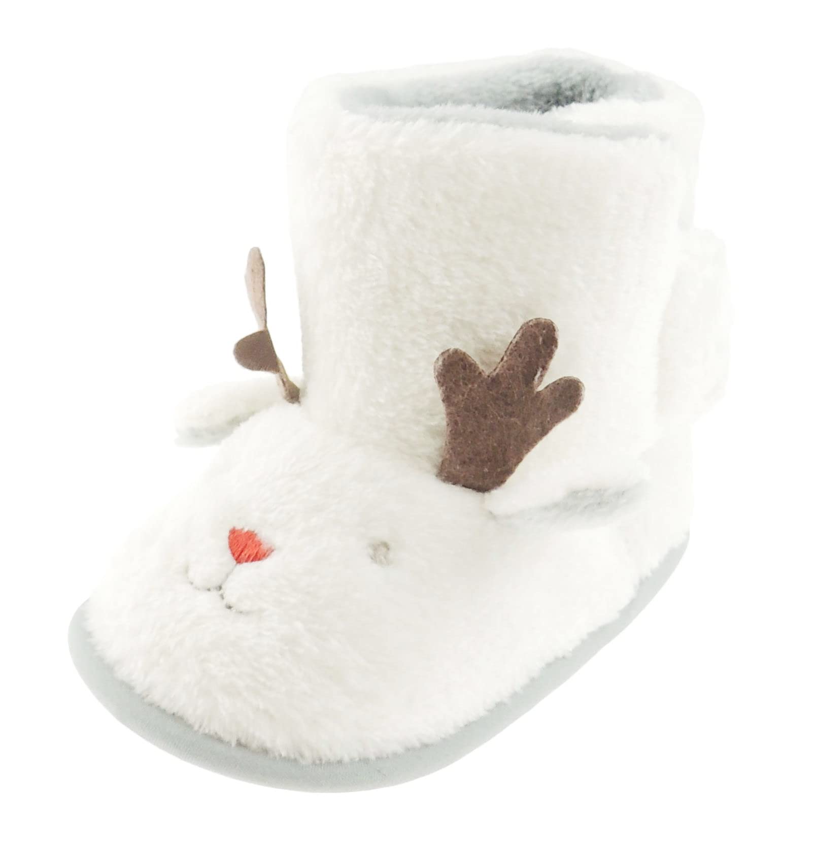 Glamour Girlz Baby Stiefelchen – Warme Fleece-Knit Booties Mit Kitty Cat & Bär Gesicht Für Kinderwagen