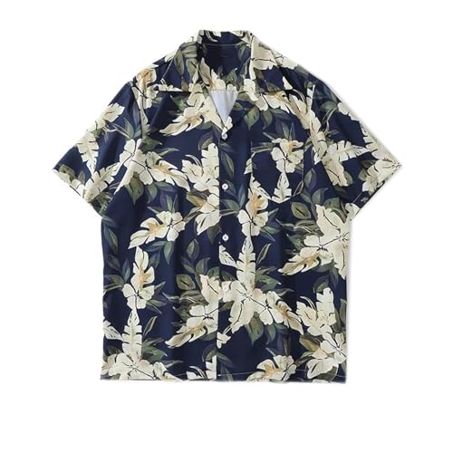 T-shirt homme été imprimé décontracté col chemise