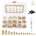 Insert Fileté Métal, 220Pcs Écrou Moleté, M2 M2.5 M3 M4 M5 M6, Insert Impression 3D, Filetage Femelle Écrous avec 1 Pince à Épiler, Insert Fileté en Laiton pour Imprimer en 3D