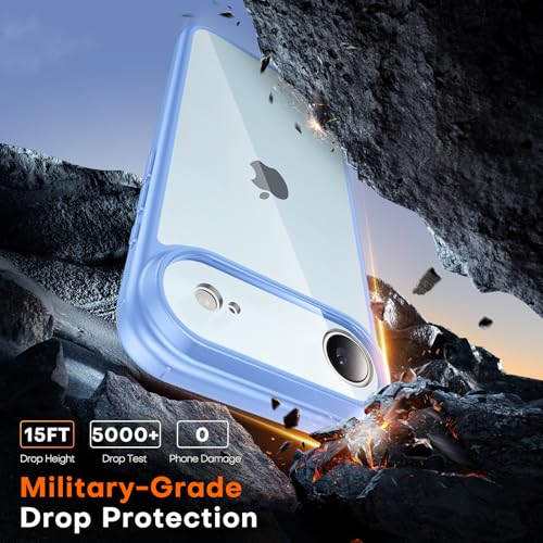 Image of TAURI for iPhone Air Case, with Screen Protector, Star Blue | Full Camera Protection, Anti-Yellowing Military-Grade Protection Shockproof Slim Phone Case for iPhone 17 Air