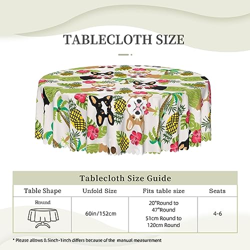 Nappe ronde hawaïenne Corgi 150 cm en polyester imperméable d'été - 5
