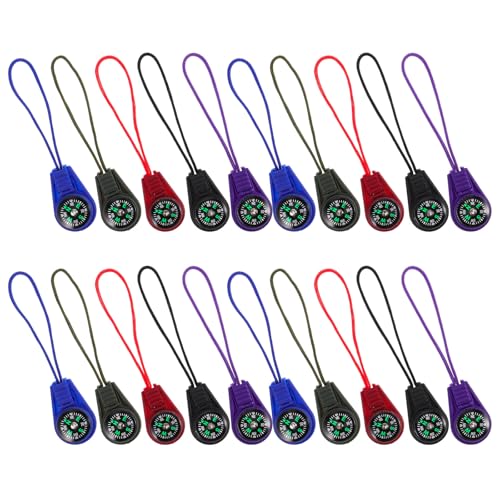 Juego 50 pcs brújula portátil para camping y senderismo miniatura 1