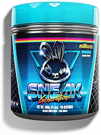 SNEAK | Blue Raspberry Edition | In-Game Focus Boost Energy Drink, Zero Sugar, Low-Calorie, Vegan | 40 Servings