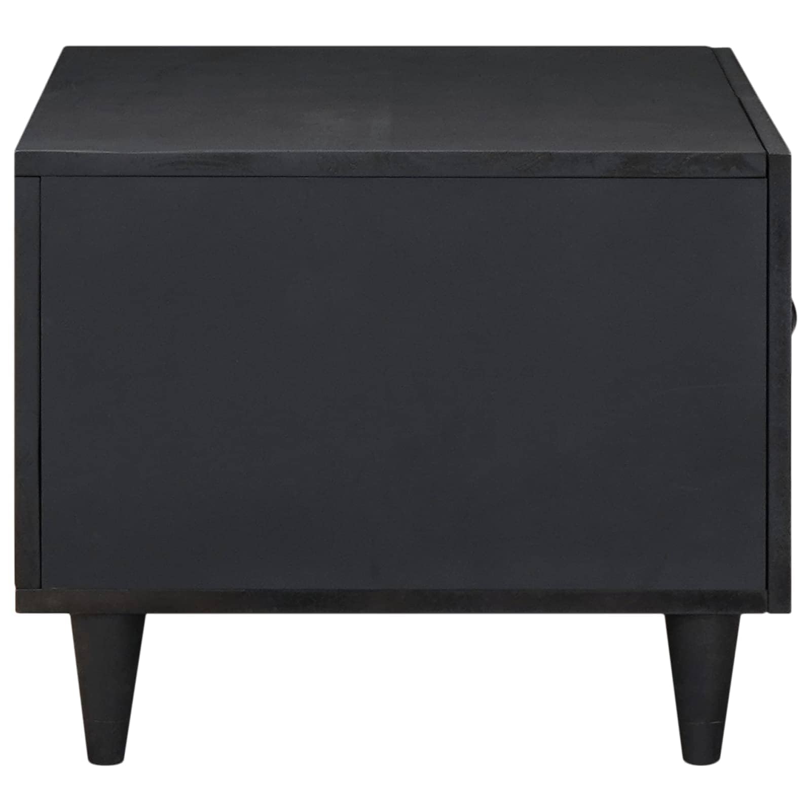 Hothingwell Wielokolorowy stolik kawowy 80x50x40 cm lite drewno mango | Kwiatowe wzory, czarne mosiężne guziki, niska konstrukcja, łatwa pielęgnacja, idealny nowoczesny salon