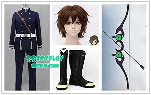 Amazon コスプレ衣装 ウィッグ 靴 道具 弓矢 武器 終わりのセラフ 早乙女与一 鬼呪装備 月光韻 Cosplay コスプレ 仮装 通販