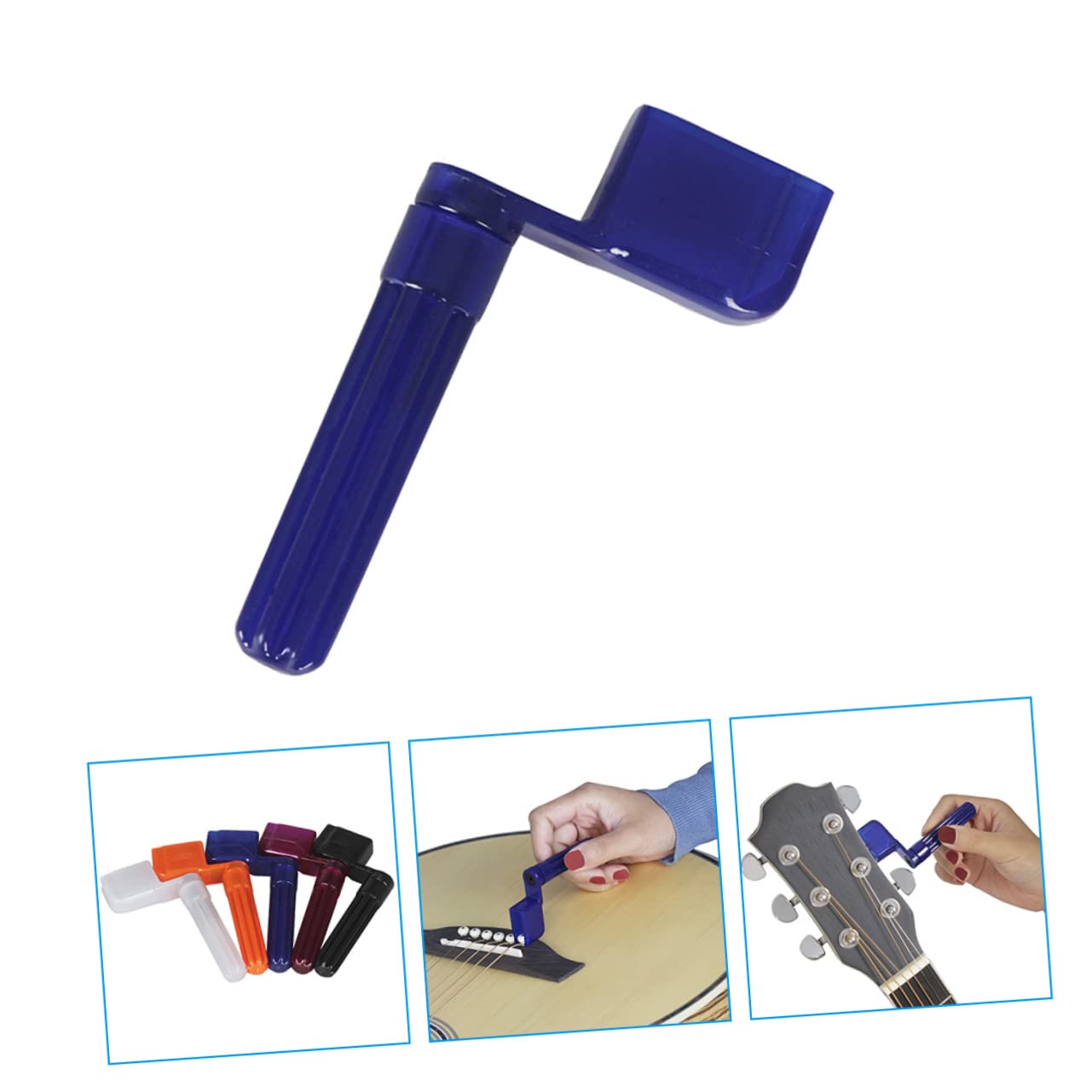 NULYLU String Winder for Guitar and Ukulele Guitar Peg Winder Tool High-strength Guitar String Winding Tool Easy String Replacement 5 Colors Randomly Issued