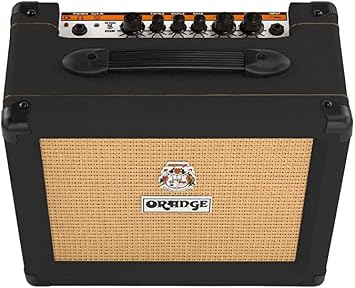 Orange Crush 20-Watt Guitar Combo Amplifier - Black Bundle with Instrument Cable and Austin Bazaar Polishing Cloth