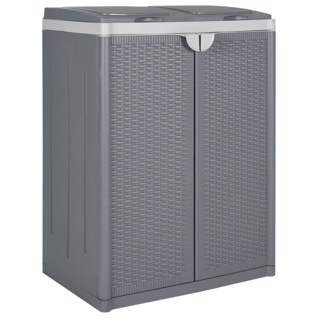 Pattumiera a 2 porte, 65 x 45 x 88 cm, in polipropilene, con raccolta dei