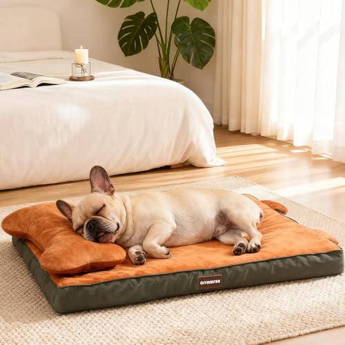Cuccia Ortopedica per Cani con Cuscino Rimovibile, Lettino Lavabile Memory Foam a Forma Cassetta Uova, Impermeabile Letto per Supporto Testa e Articolazioni, Cuccia cane Interno con Base Antiscivolo