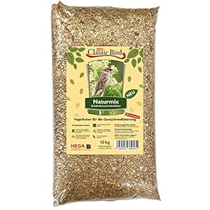 Naturmix 10kg schalenloses Wildvogelfutter | Ganzjahresfutter schalenlos für alle Vögel